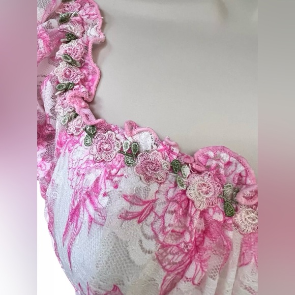 Size XSmall ……….Sweet Form Fitting Pink Lace Mini Dress.  New…..Sugar Thrillz - Picture 5 of 10